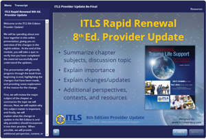 ITLS Rapid Renewal 8th Edition Provider Update Course screenshot